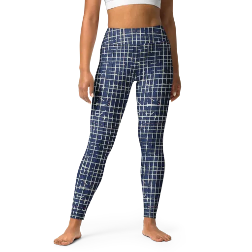 Indigo Threadwork on a Yoga Leggings