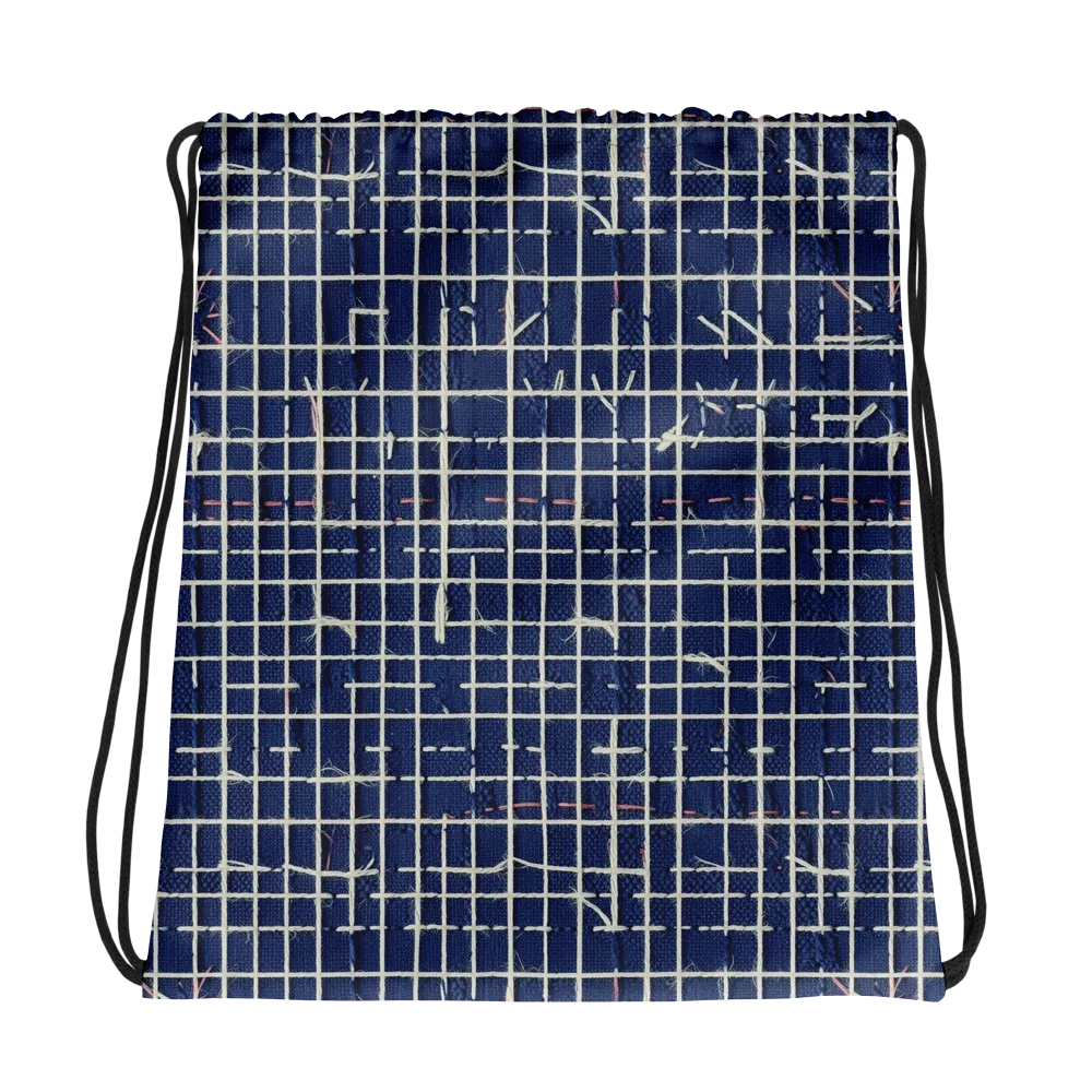 Indigo Threadwork on Drawstring Bag — Photo