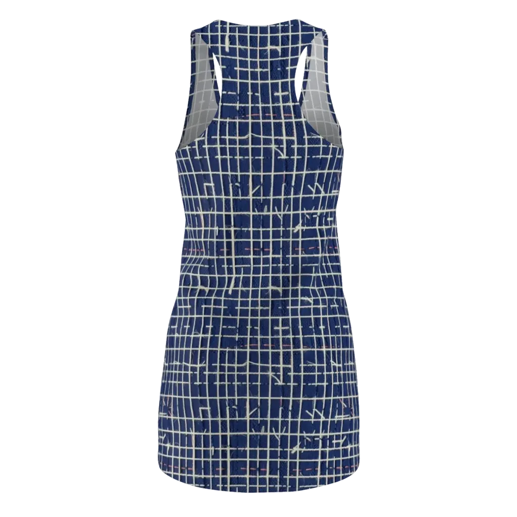 Indigo Threadwork on Racerback Dress — Back