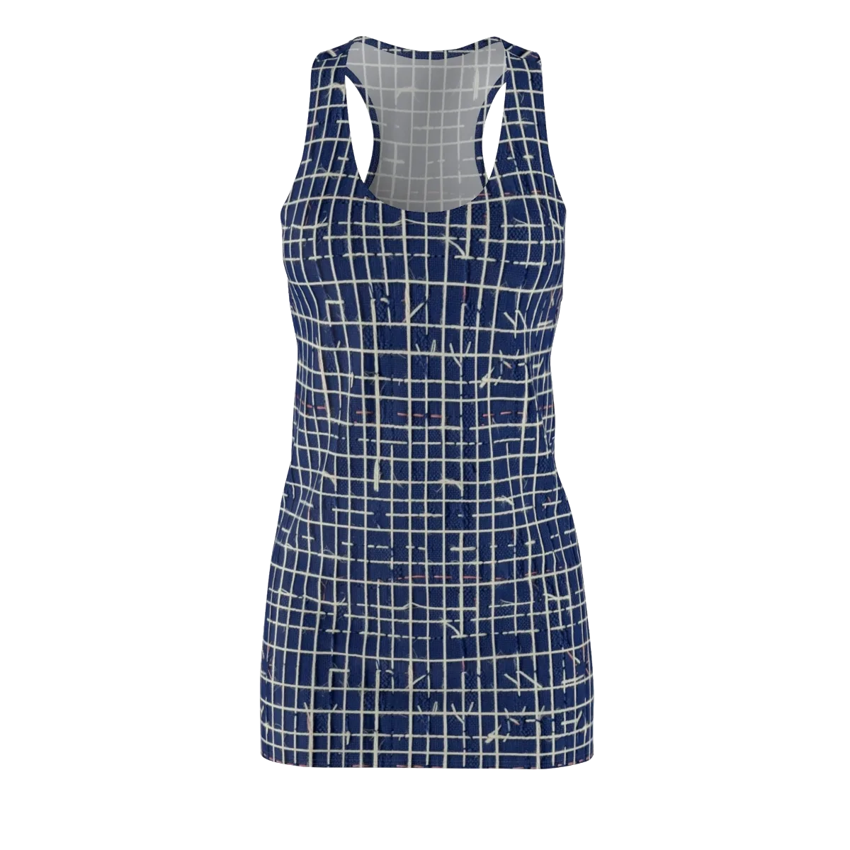 Indigo Threadwork on Racerback Dress — Front
