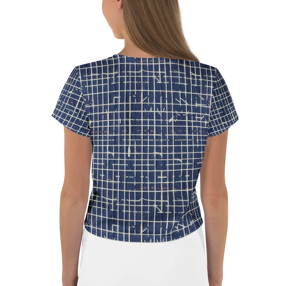 Indigo Threadwork on Crop Tee — Back