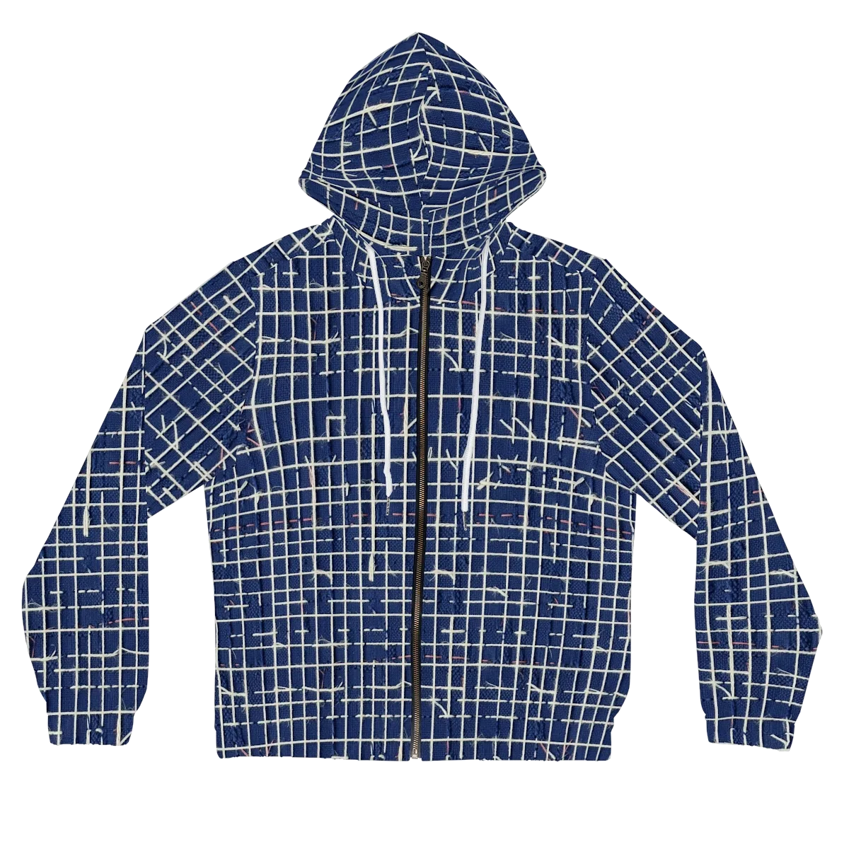 Indigo Threadwork on Women's Full-Zip Hoodie — Front