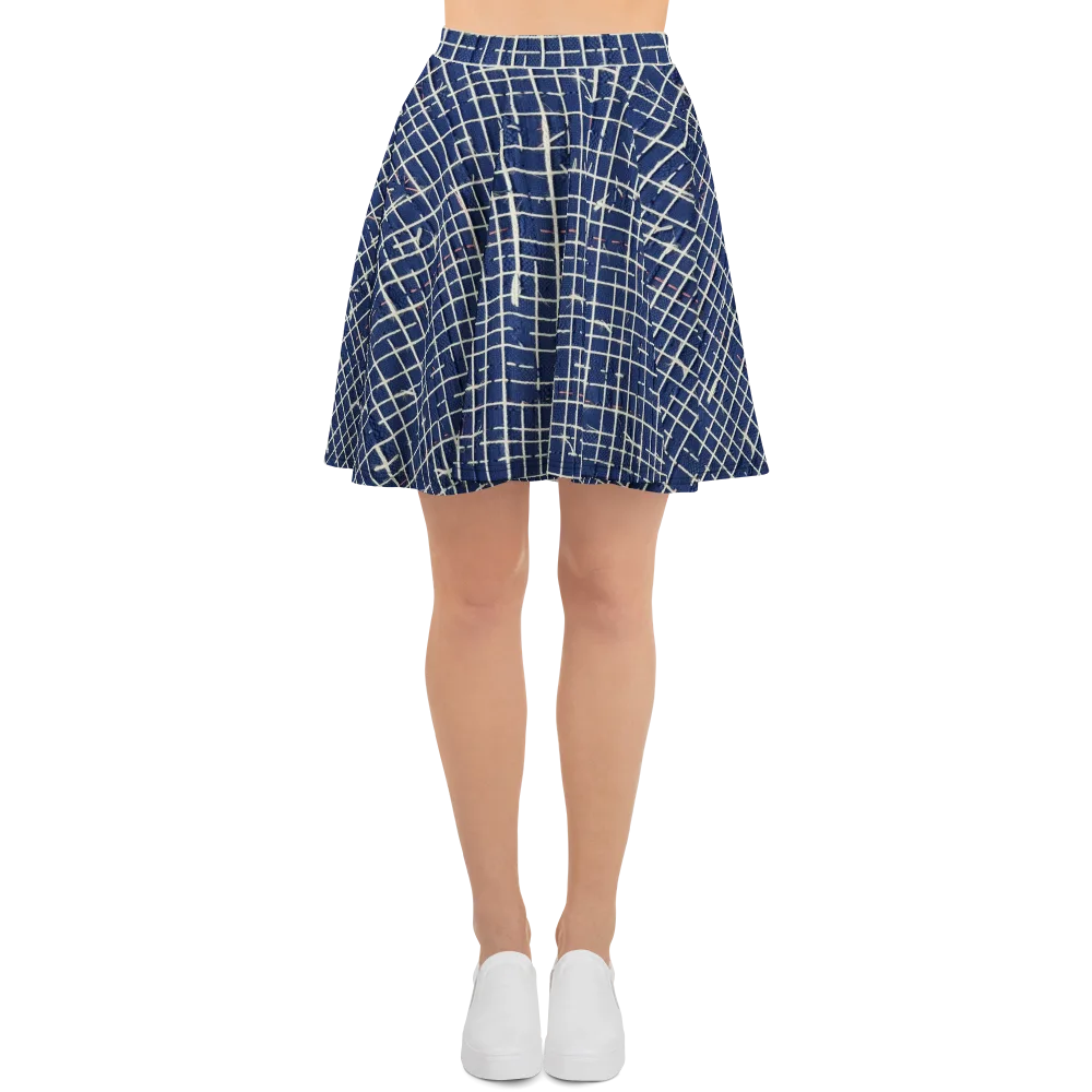 Indigo Threadwork on Skater Skirt — Front