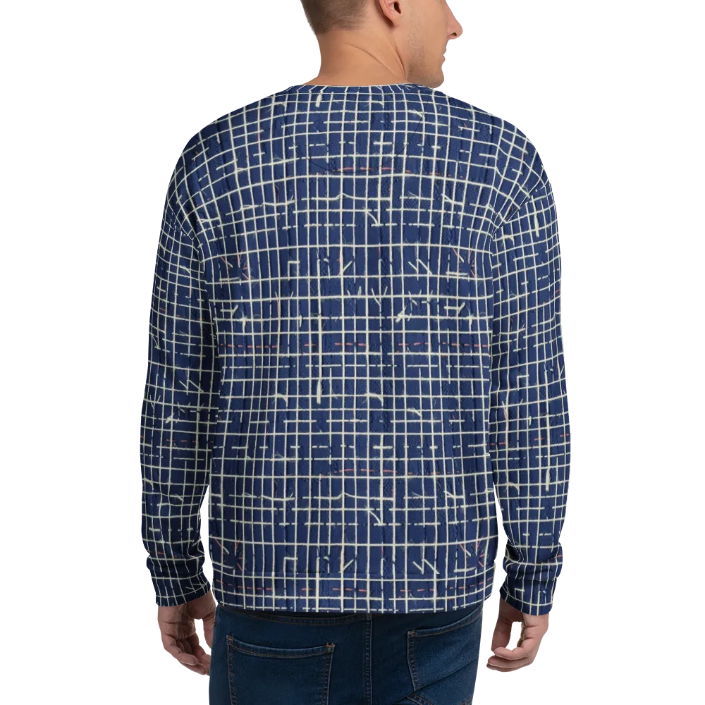 Indigo Threadwork on Sweatshirt — Back