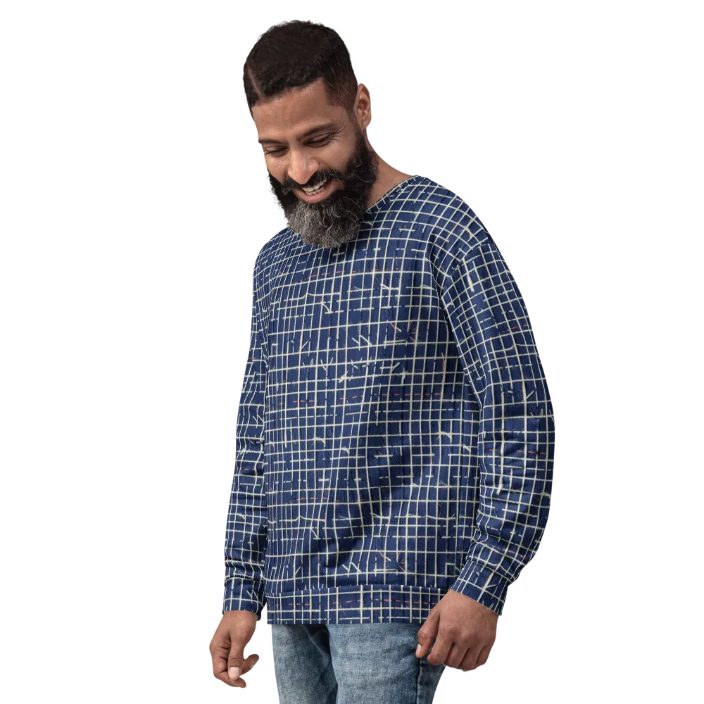 Indigo Threadwork on Sweatshirt — Left Front