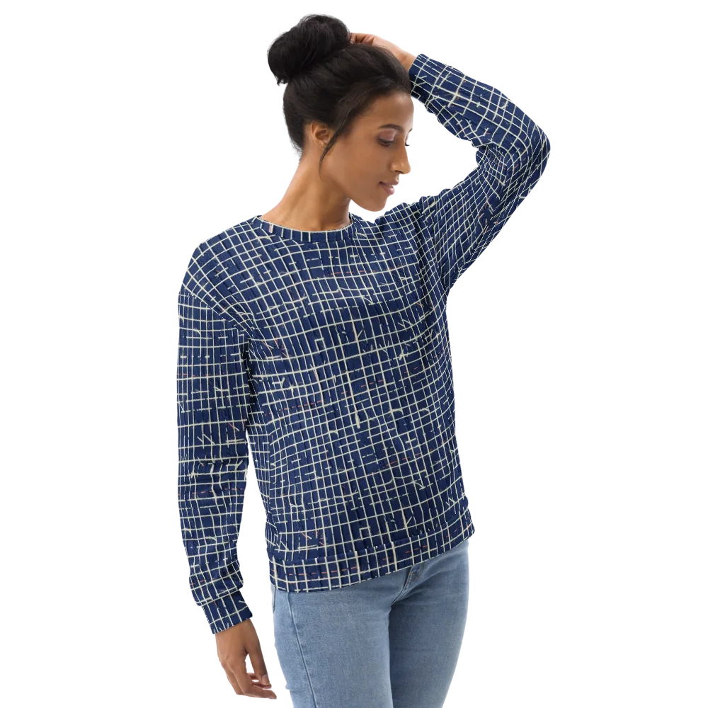 Indigo Threadwork on Sweatshirt — Right Front