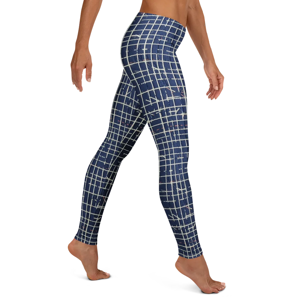 Indigo Threadwork on Leggings — Right