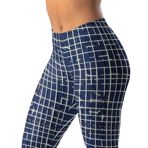 Indigo Threadwork on a Leggings
