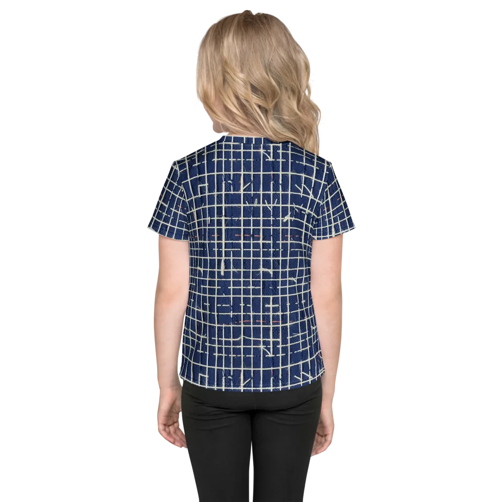 Indigo Threadwork on Kids Crew Neck T-Shirt — Back