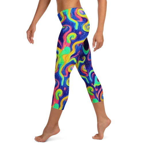 Celestial Ripple on a Capri Leggings