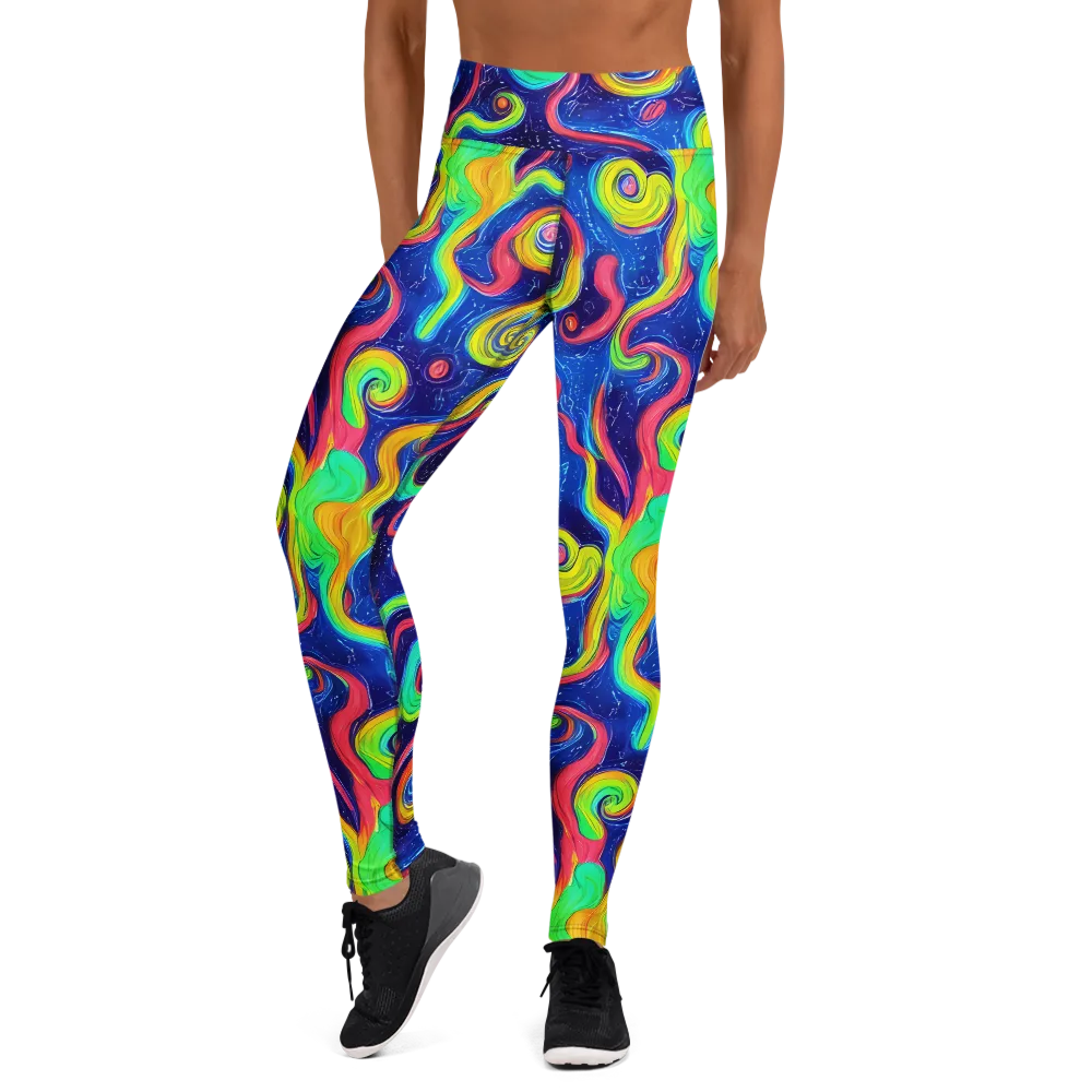 Celestial Ripple on Yoga Leggings — Front