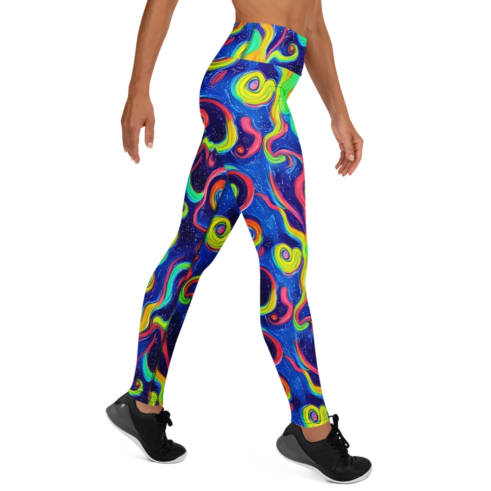 Celestial Ripple on Yoga Leggings — Right