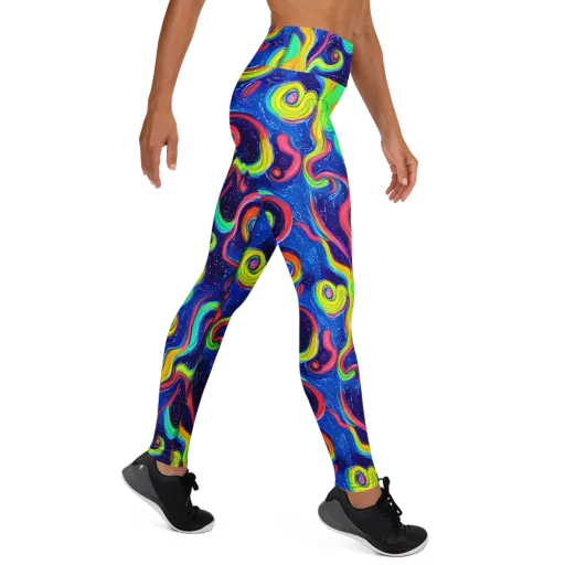 Celestial Ripple on a Yoga Leggings