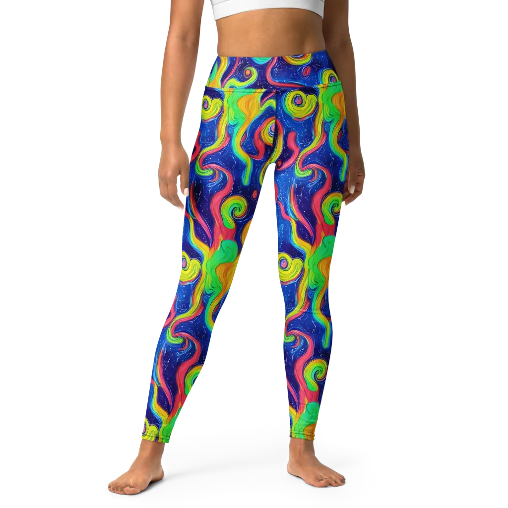 Celestial Ripple on Yoga Leggings — Front