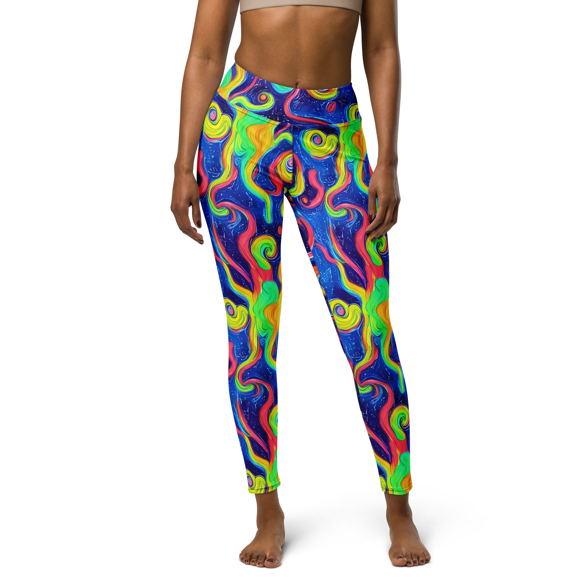 Celestial Ripple on Yoga Leggings — Front