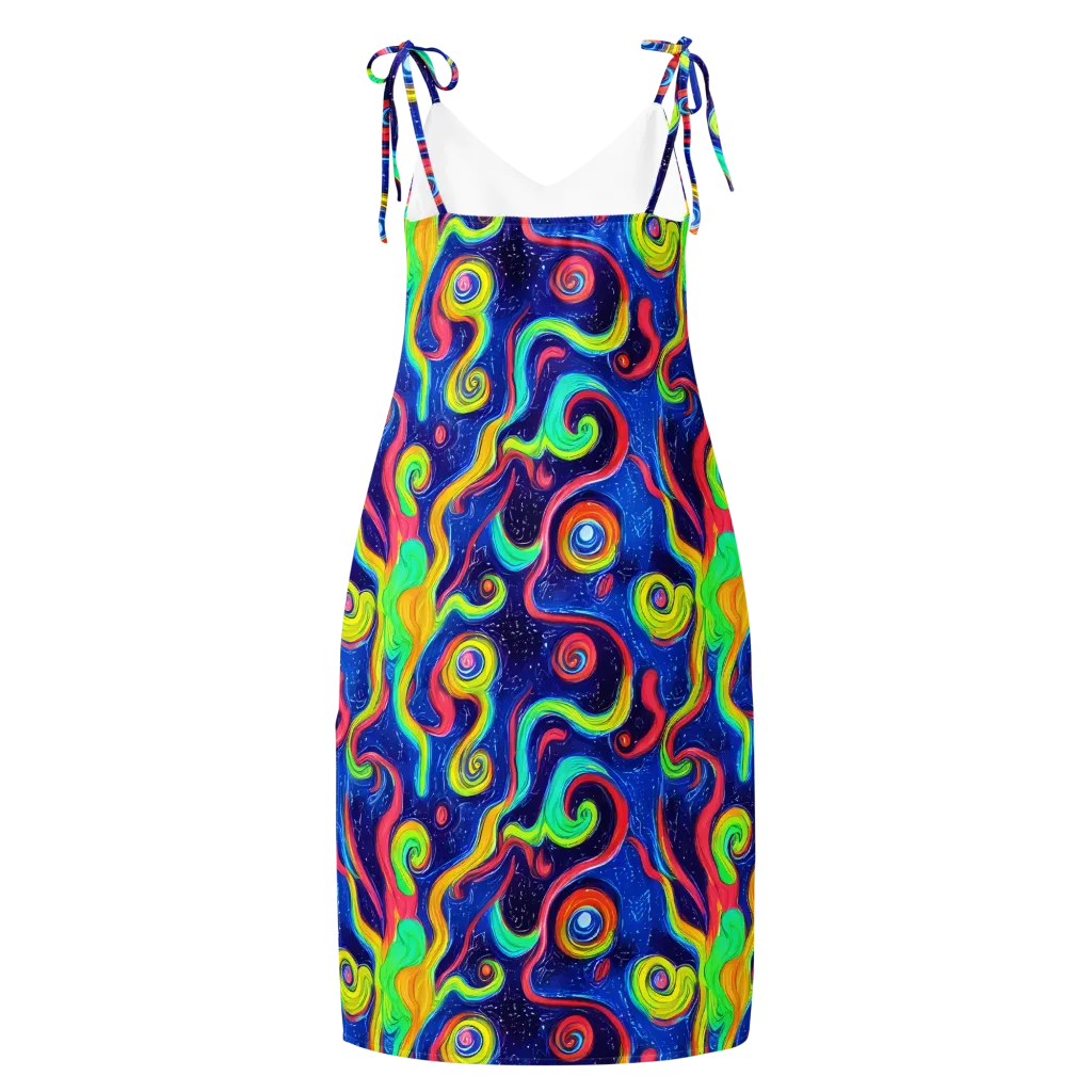 Celestial Ripple on Slip Dress — Back