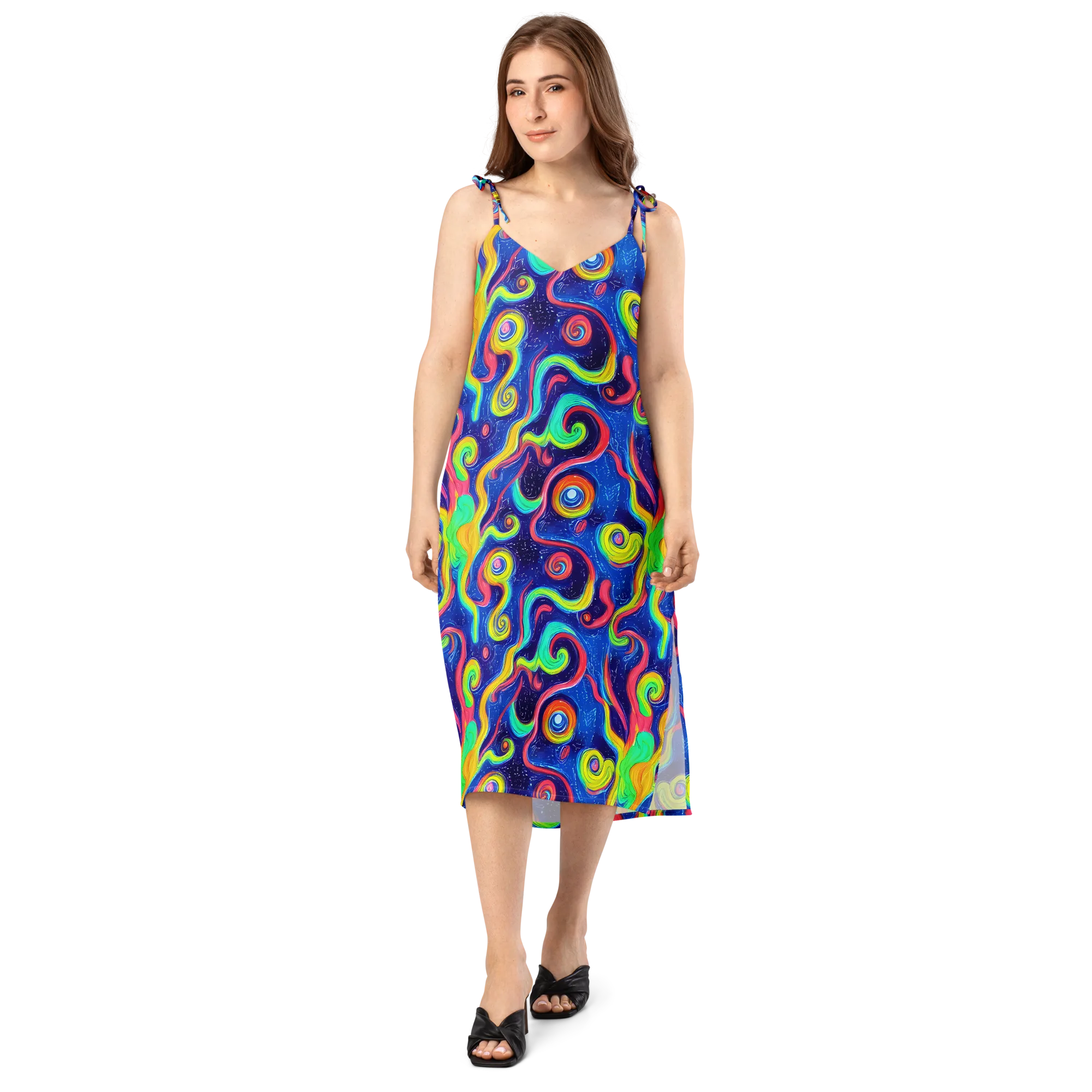 Celestial Ripple on Slip Dress — Front