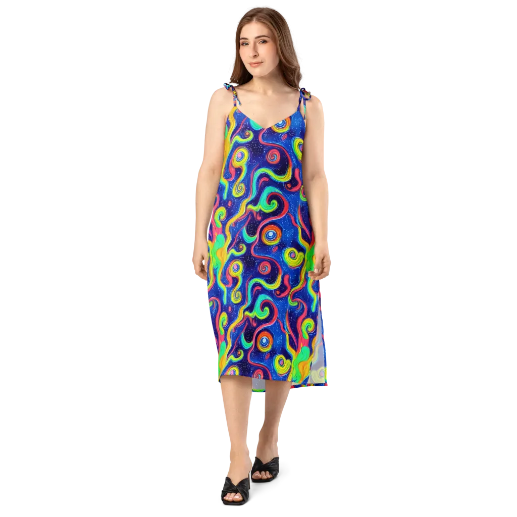 Celestial Ripple on Slip Dress — Front