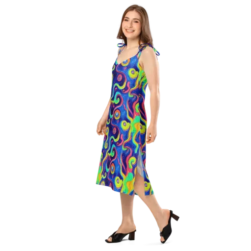 Celestial Ripple on a Slip Dress