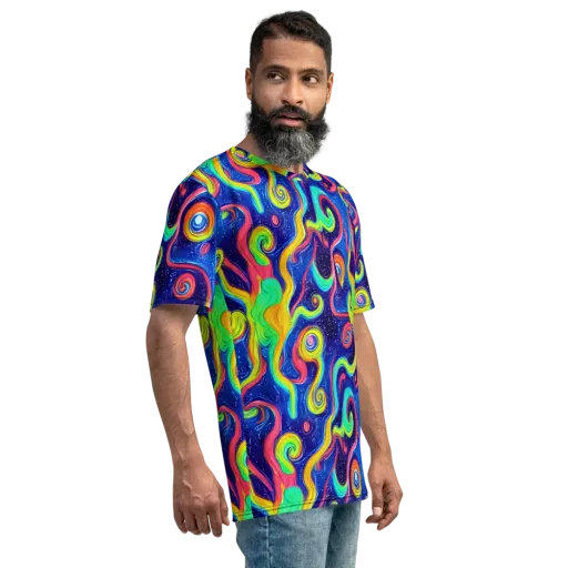 Celestial Ripple on a Men's Crew Neck T-Shirt
