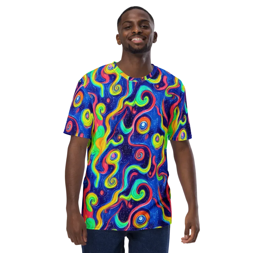 Celestial Ripple on Men's Crew Neck T-Shirt — Front