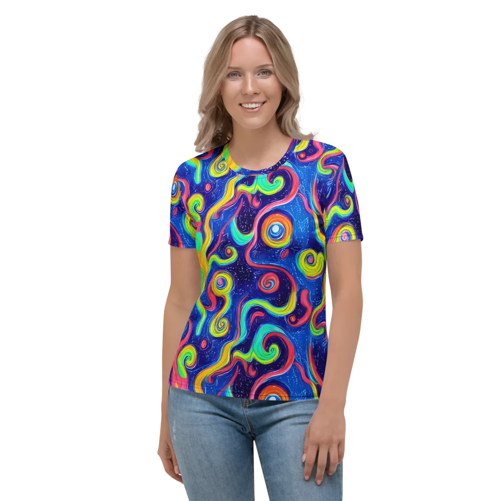 Celestial Ripple on Women's Crew Neck T-Shirt — Front