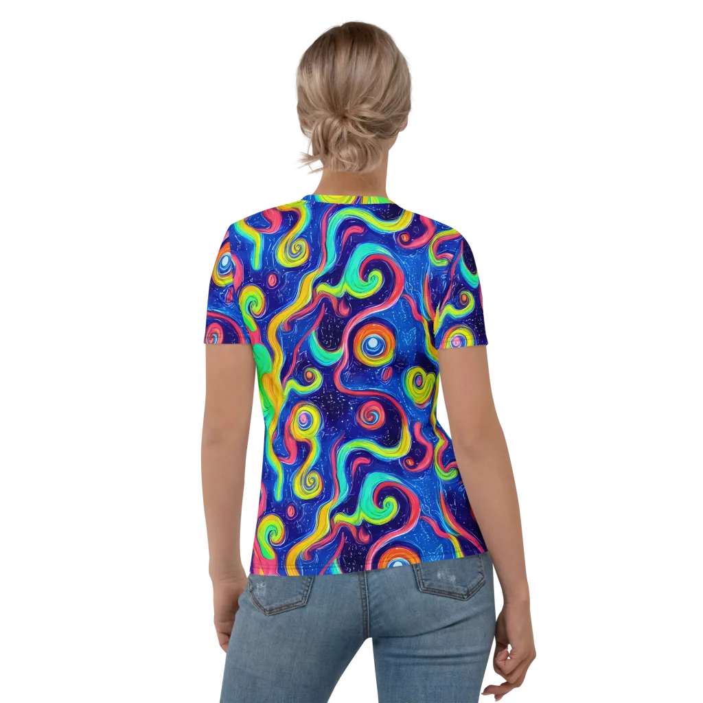 Celestial Ripple on Women's Crew Neck T-Shirt — Back