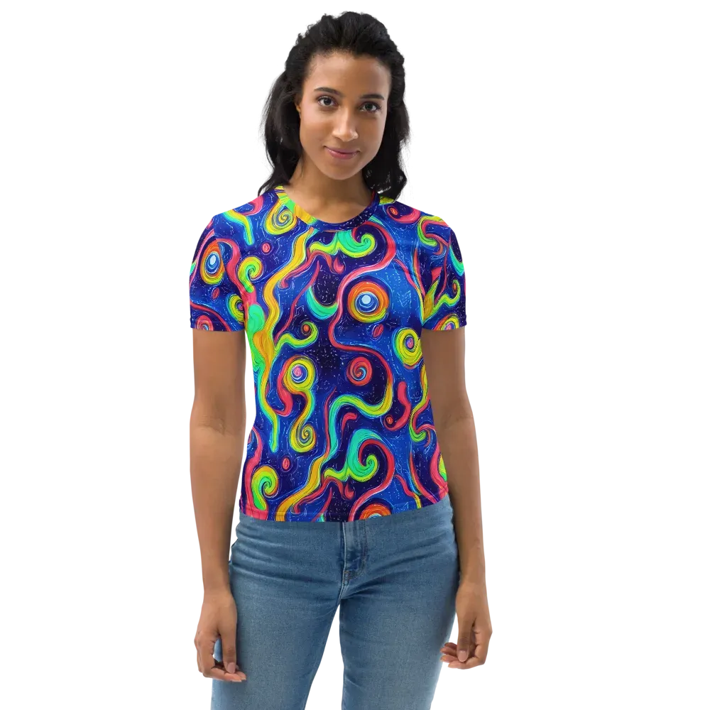 Celestial Ripple on Women's Crew Neck T-Shirt — Front