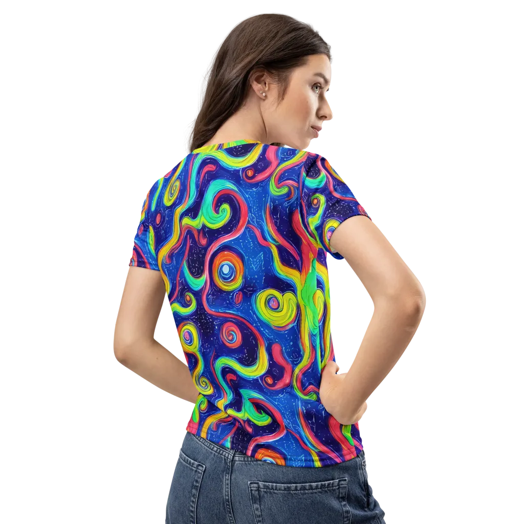 Celestial Ripple on Women's Crew Neck T-Shirt — Back