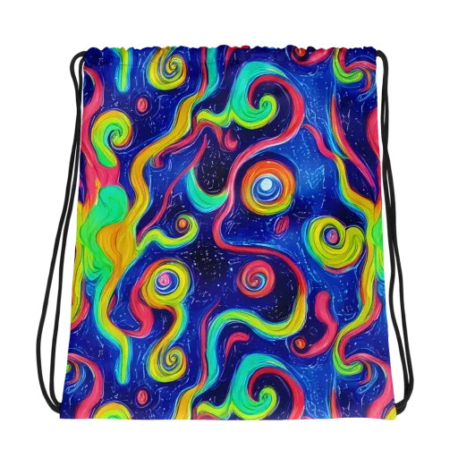 Celestial Ripple on a Drawstring Bag
