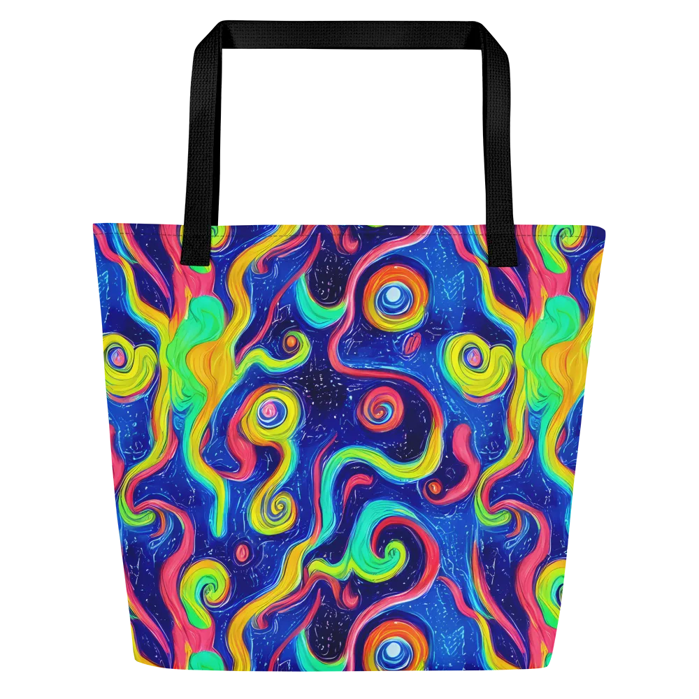 Celestial Ripple on Large Tote Bag W/ Pocket — Front