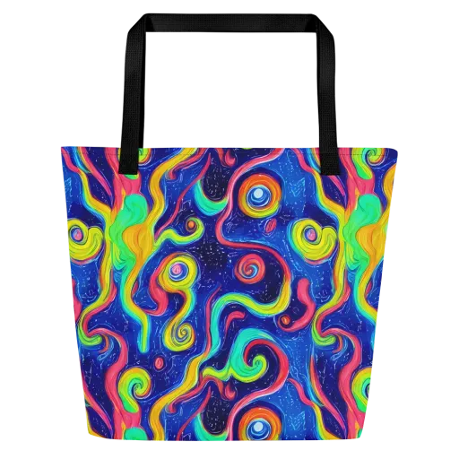 Celestial Ripple on a Large Tote Bag W/ Pocket