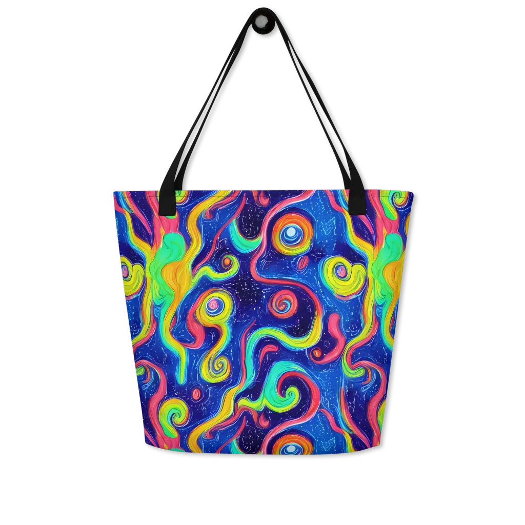 Celestial Ripple on Large Tote Bag W/ Pocket — Front