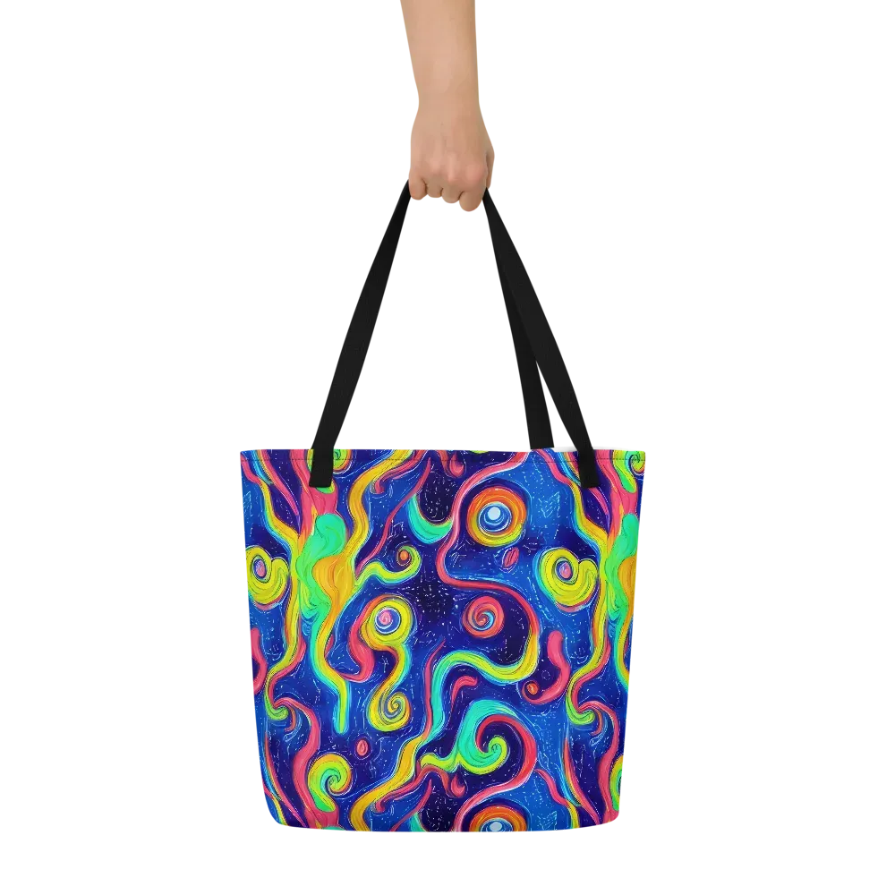 Celestial Ripple on Large Tote Bag W/ Pocket — Front