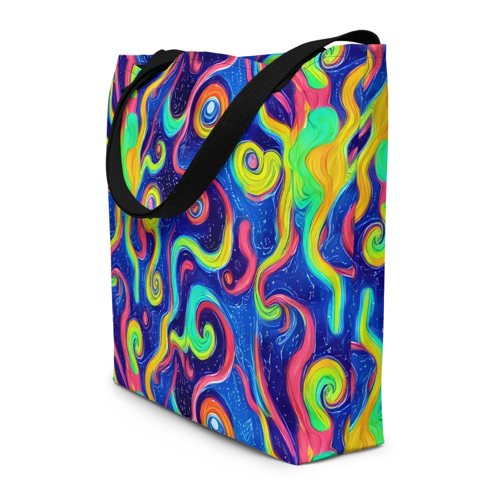 Celestial Ripple on Large Tote Bag W/ Pocket — Front