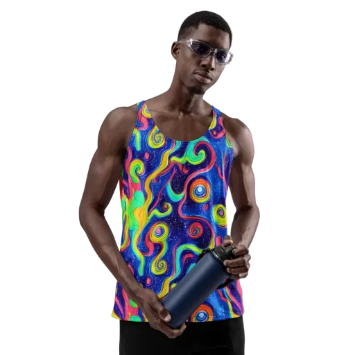 Celestial Ripple on a Men's Tank Top
