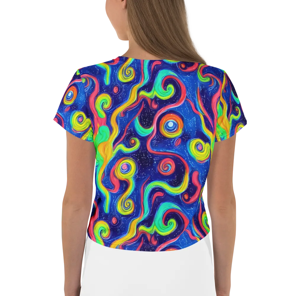Celestial Ripple on Crop Tee — Back