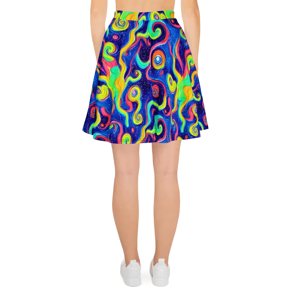 Celestial Ripple on Skater Skirt — Back