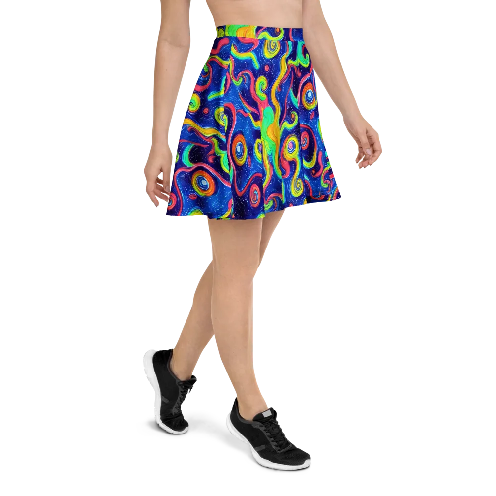 Celestial Ripple on Skater Skirt — Right