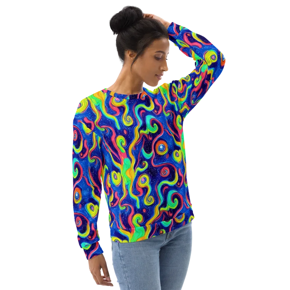 Celestial Ripple on Sweatshirt — Right Front