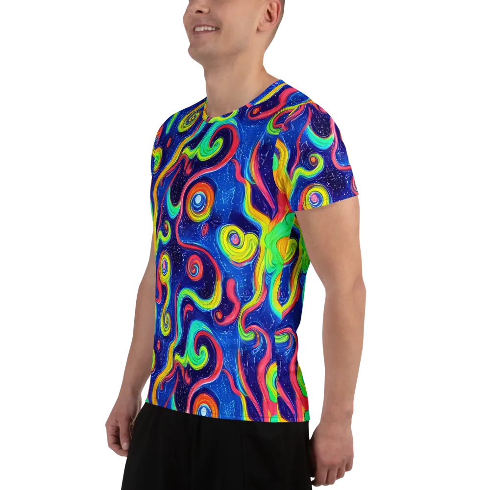 Celestial Ripple on Men's Athletic T-Shirt — Left