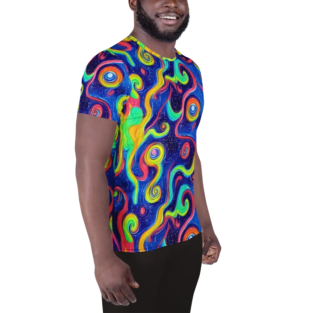 Celestial Ripple on Men's Athletic T-Shirt — Right