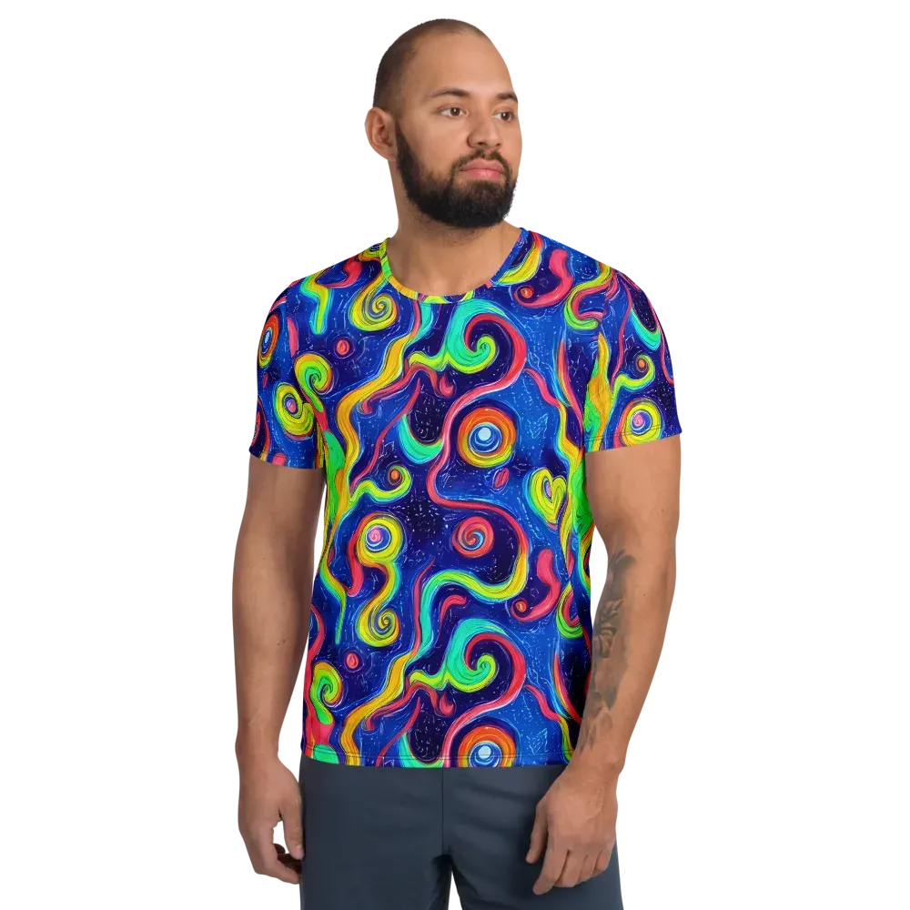 Celestial Ripple on Men's Athletic T-Shirt — Front