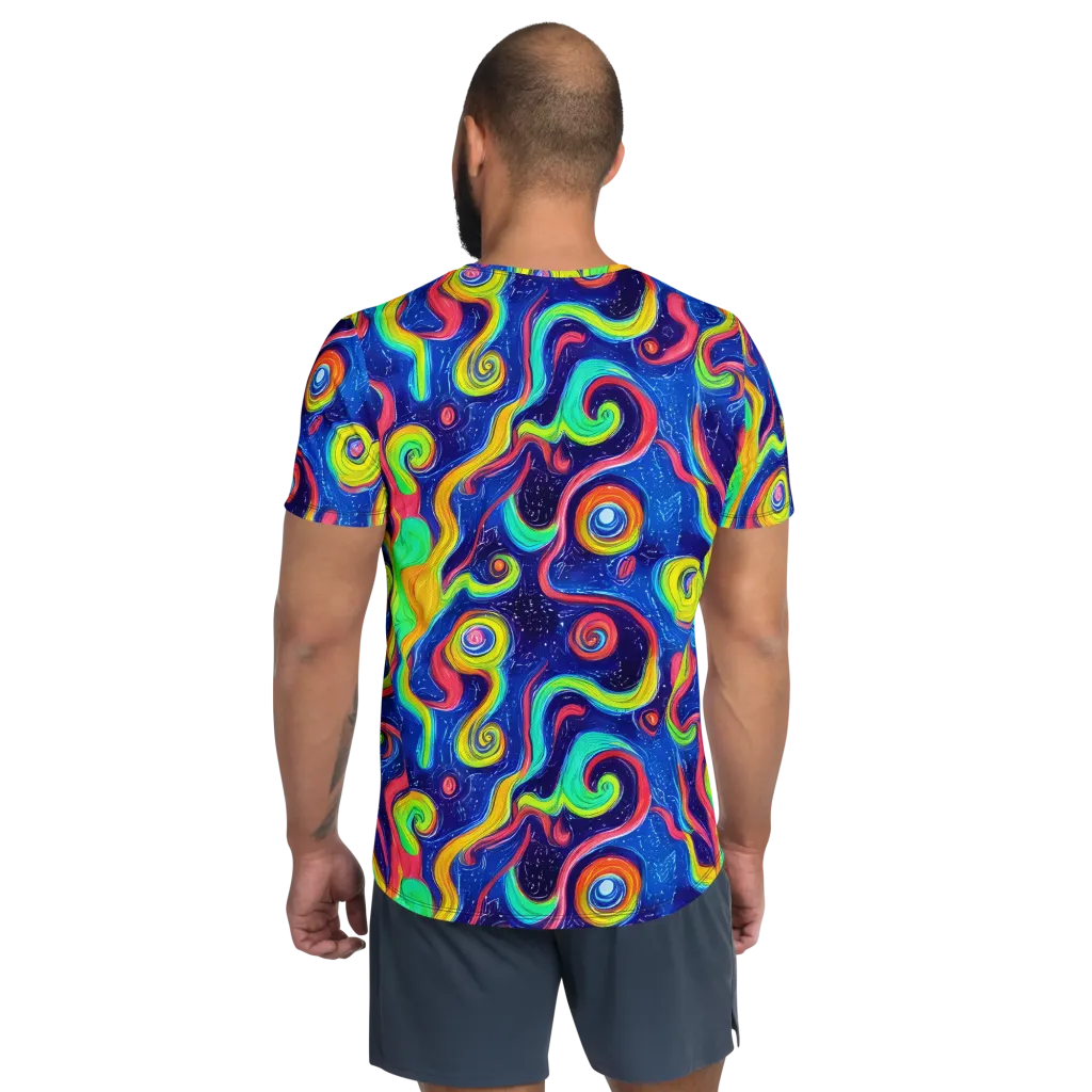 Celestial Ripple on Men's Athletic T-Shirt — Back