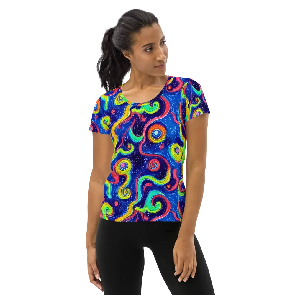 Celestial Ripple on Women's Athletic T-Shirt — Front