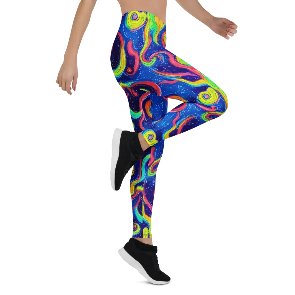 Celestial Ripple on Leggings — Right