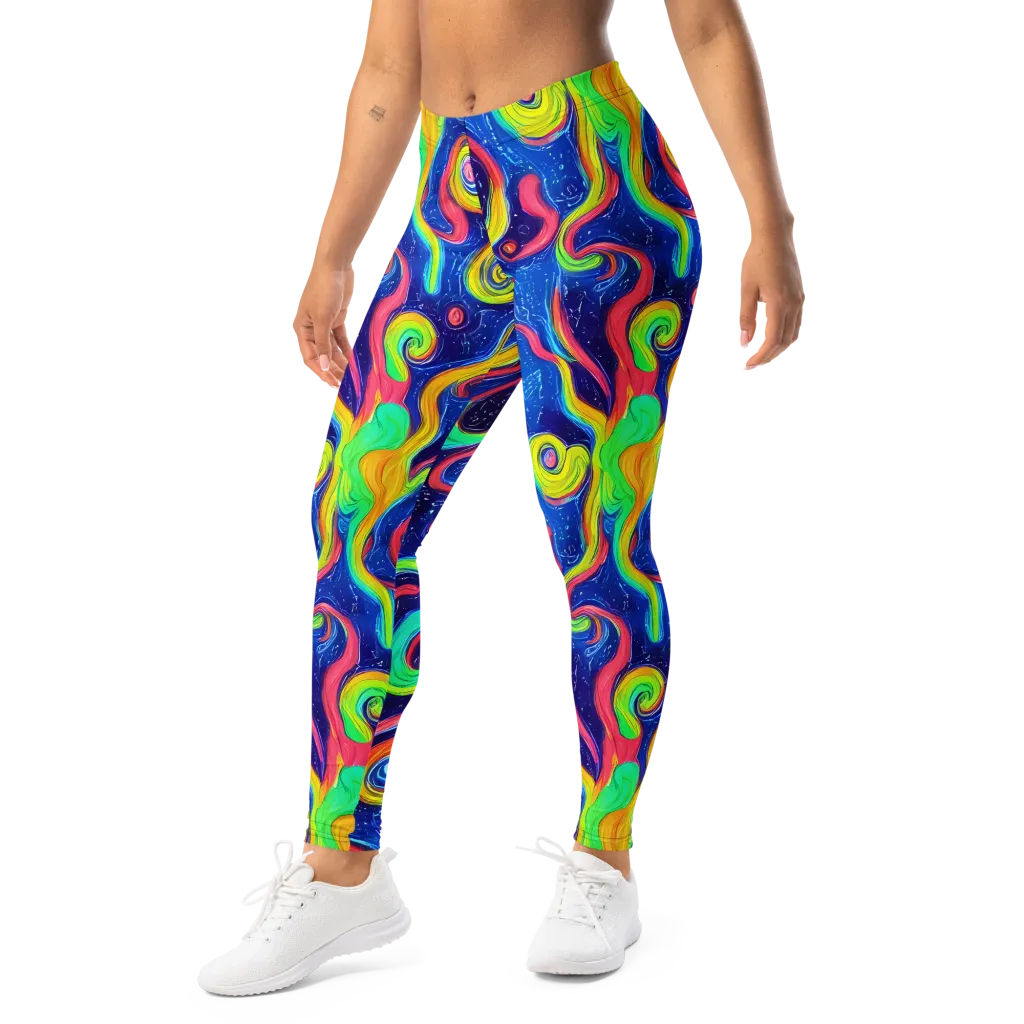 Celestial Ripple on Leggings — Left Front