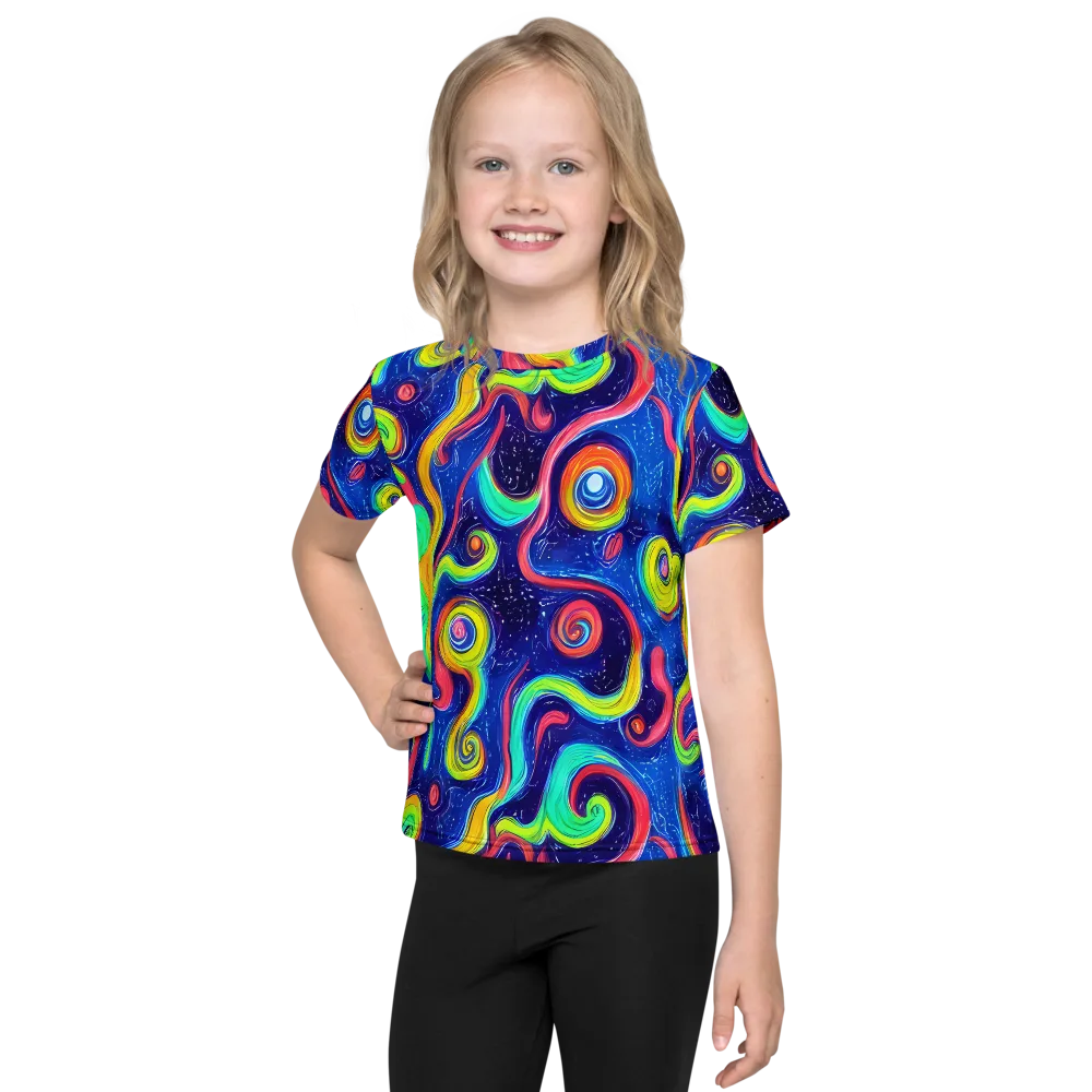 Celestial Ripple on Kids Crew Neck T-Shirt — Front