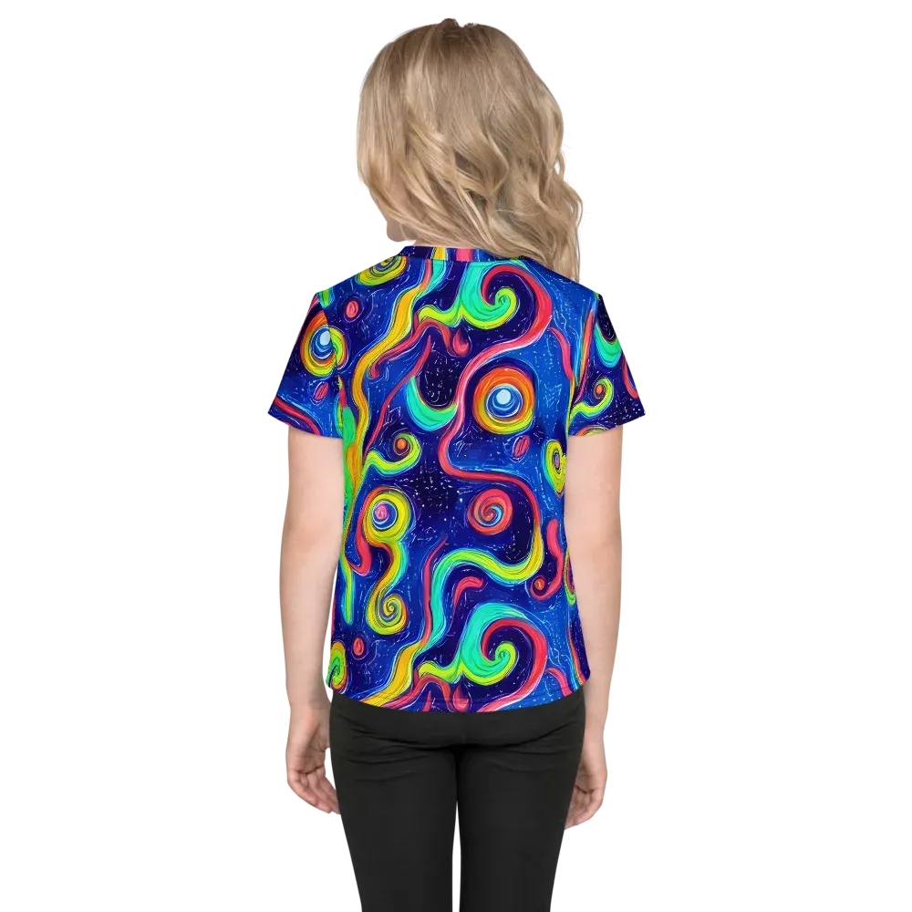 Celestial Ripple on Kids Crew Neck T-Shirt — Back