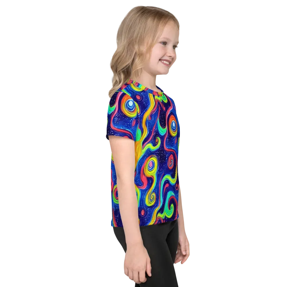 Celestial Ripple on Kids Crew Neck T-Shirt — Right